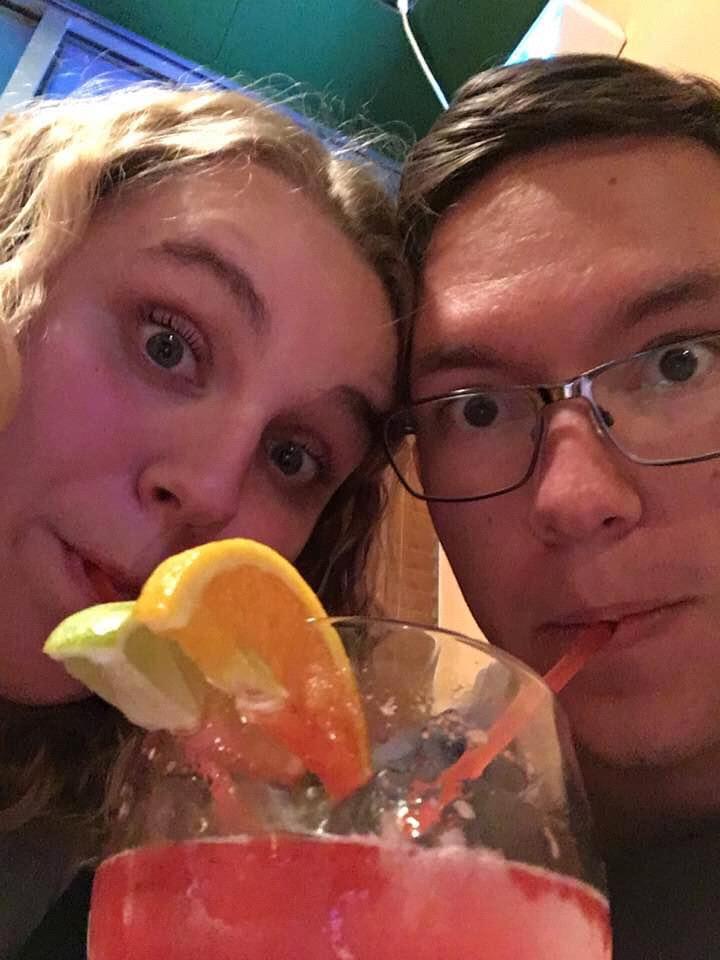 This must've been Megan's 2nd margarita if she's actually sharing! (September 2016)