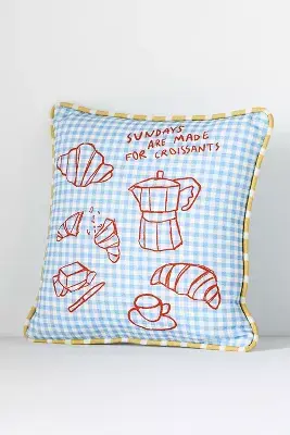 dduende studio Café Icon Cotton Pillow