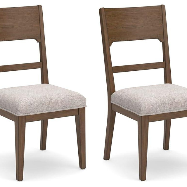 Signature Design by Ashley Cabalynn Traditional Dining Chair Set, 2 Count, Brown & Tan