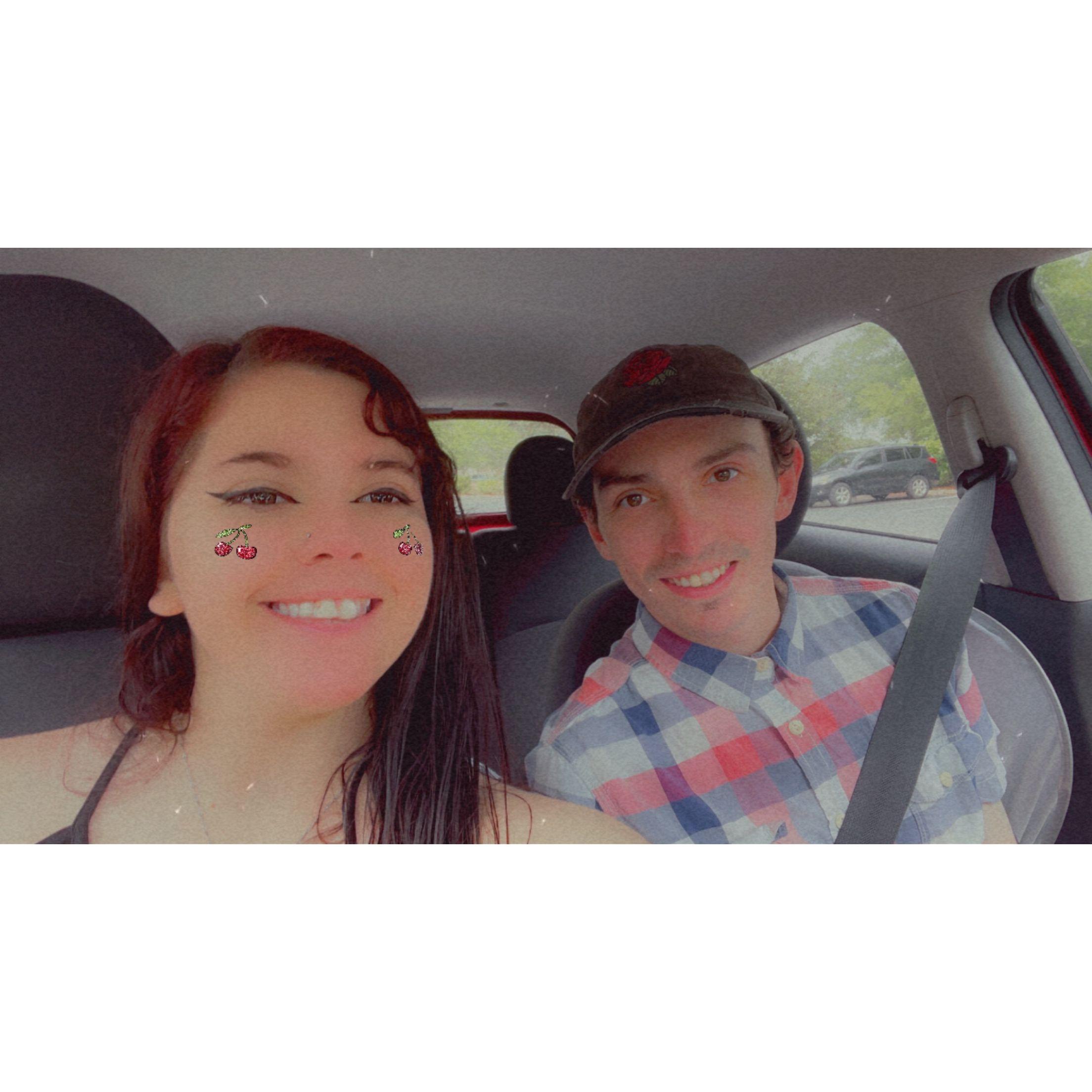 Our first photo together ever after finally meeting.