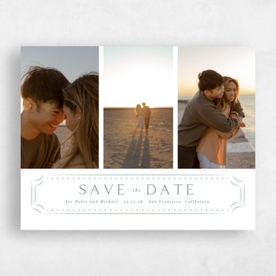 Pale Green Wedding Save the Date - Aeolus Multiphoto
