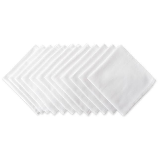 12pk Cotton Buffet Napkins White - Design Imports