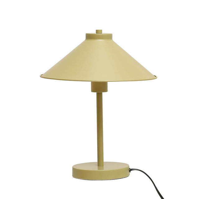Bloomingville 12" Round Metal Table Lamp with Inline Switch for 25 Watt Bulbs Maximum, Chartreuse