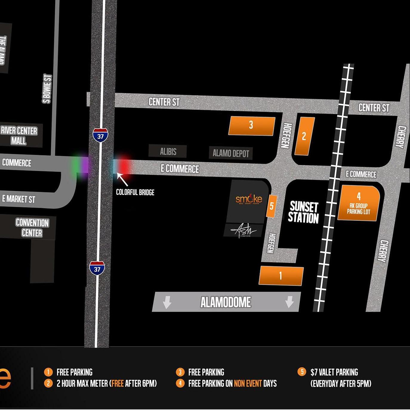 Reception parking options