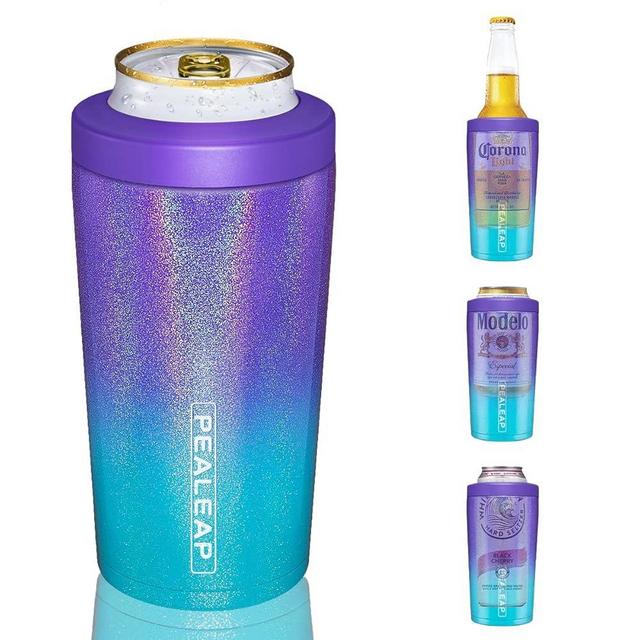 4 in 1 Insulated Slim Can Cooler for 12 OZ Cans and Beer Bottle - Keep 8 Hours Cold, Easy to Hold - Stainless Steel Can Holder, Double Walled Can Insulator for Hard Seltzer and More