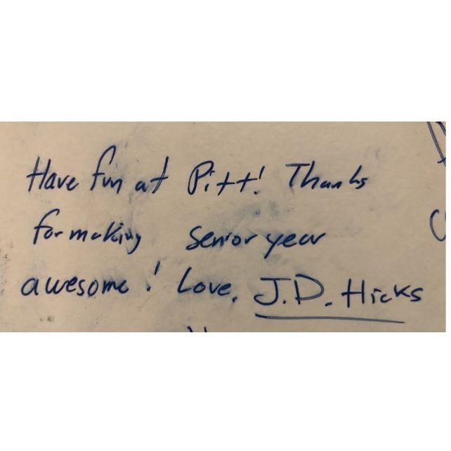 JD's first ever love letter... Senior yearbook ;)