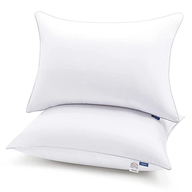 CozyLux Firm Pillows King Size Set of 2, Firm Supportive Bed Pillows for Sleeping 2 Pack, Hotel Quality Pillow with Down Alternative Fill for Side and Back Sleeper (20x36)