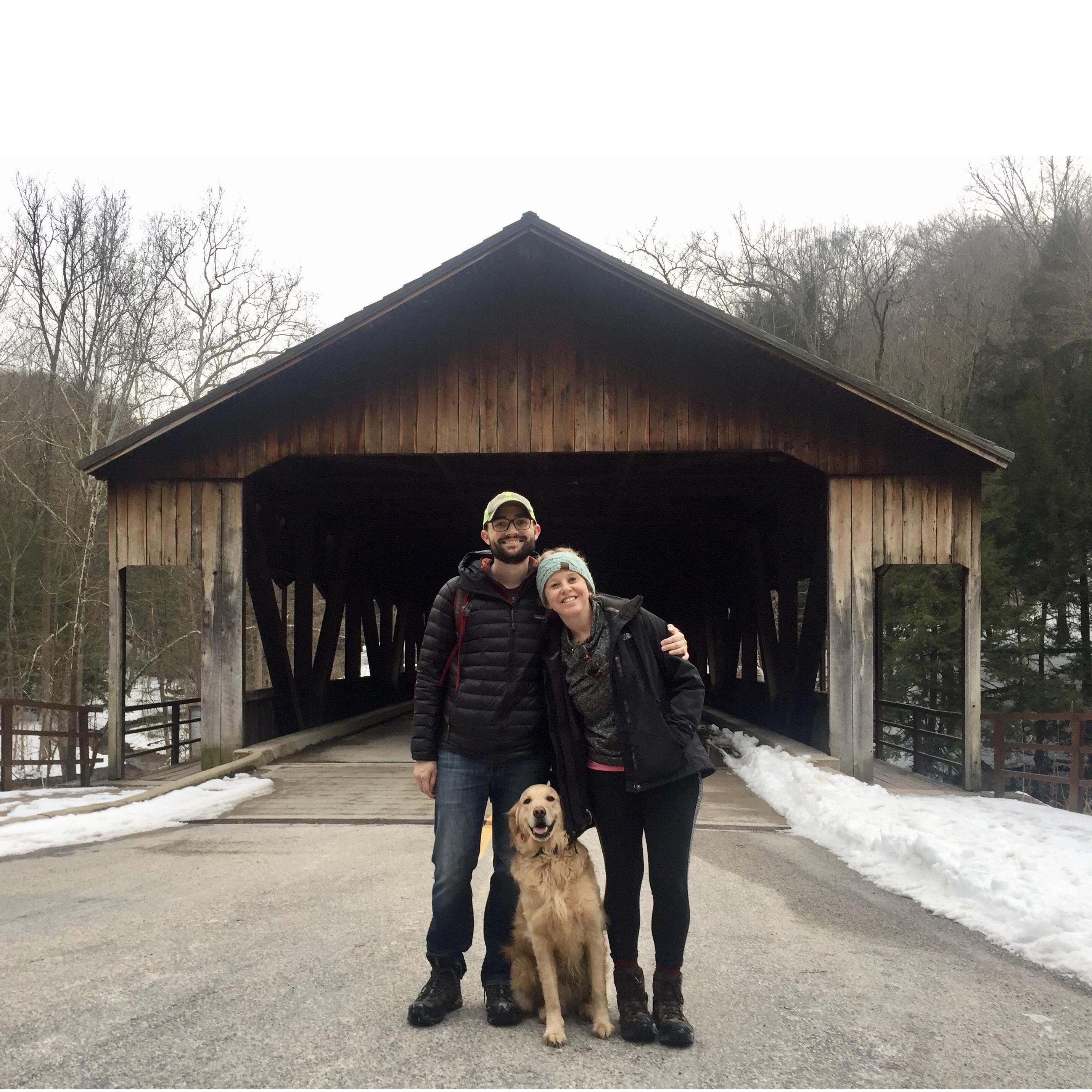 In the middle of a 6 mile hike that turned into a 14 mile hike at Mohican State Park