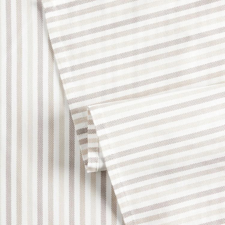 Martha Stewart Daisy Stripe Napkin Set 4-Pack, Beige/Brown, 19x19