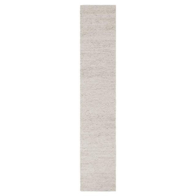 Chunky Knit Sweater Handwoven Rug, 2.5' x 12', Heathered Oatmeal