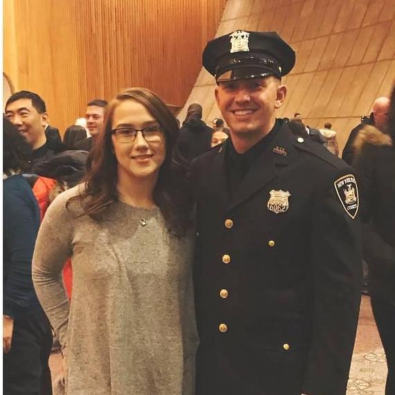 At Jordan's graduation from the New York State Court Officers Academy.