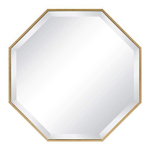 Kate and Laurel Rhodes Octagon Framed Wall Mirror, 24.75x24.75, Gold