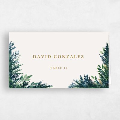 Beige Wedding Place Card - Oxley