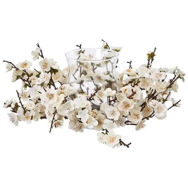 Nearly Natural Plum Blossom Candelabrum