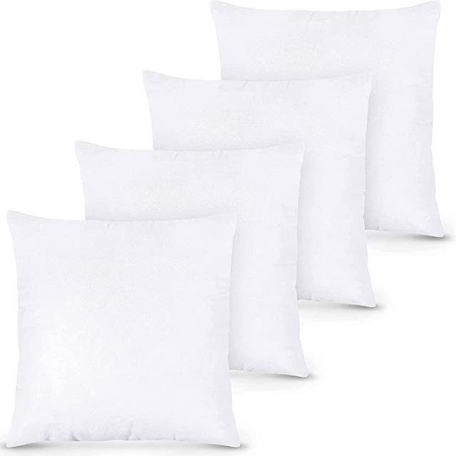  Siluvia 16x16 Pillow Inserts Set of 2 Decorative 16 Pillow  Inserts-Square Interior Sofa Throw Pillow Inserts with 100% Cotton Cover  White Couch Pillow (2 Count (Pack of 1) : Home & Kitchen