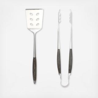 2-Piece Ash BBQ Grill Set