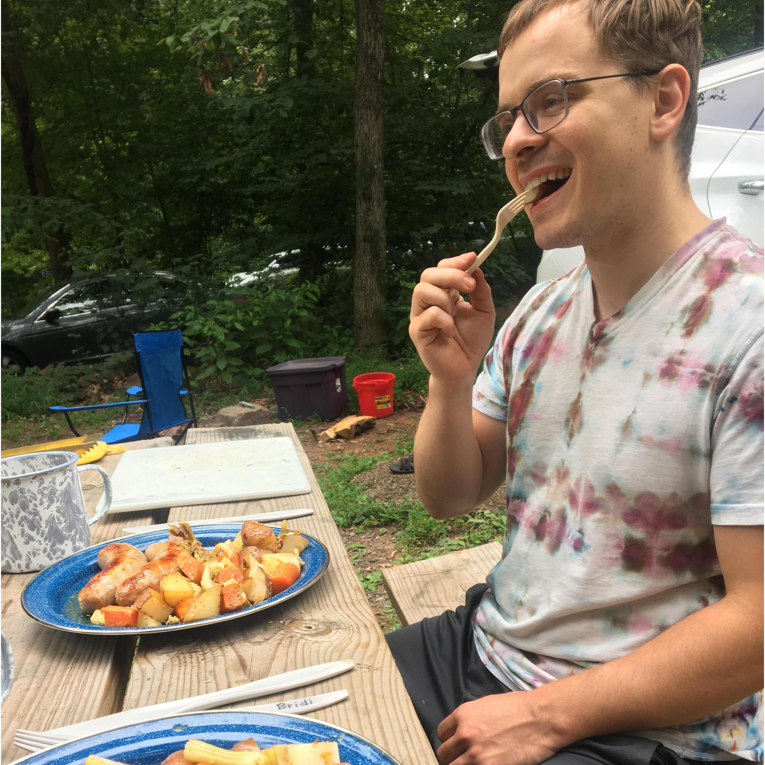 Food made over the campfire is the best!