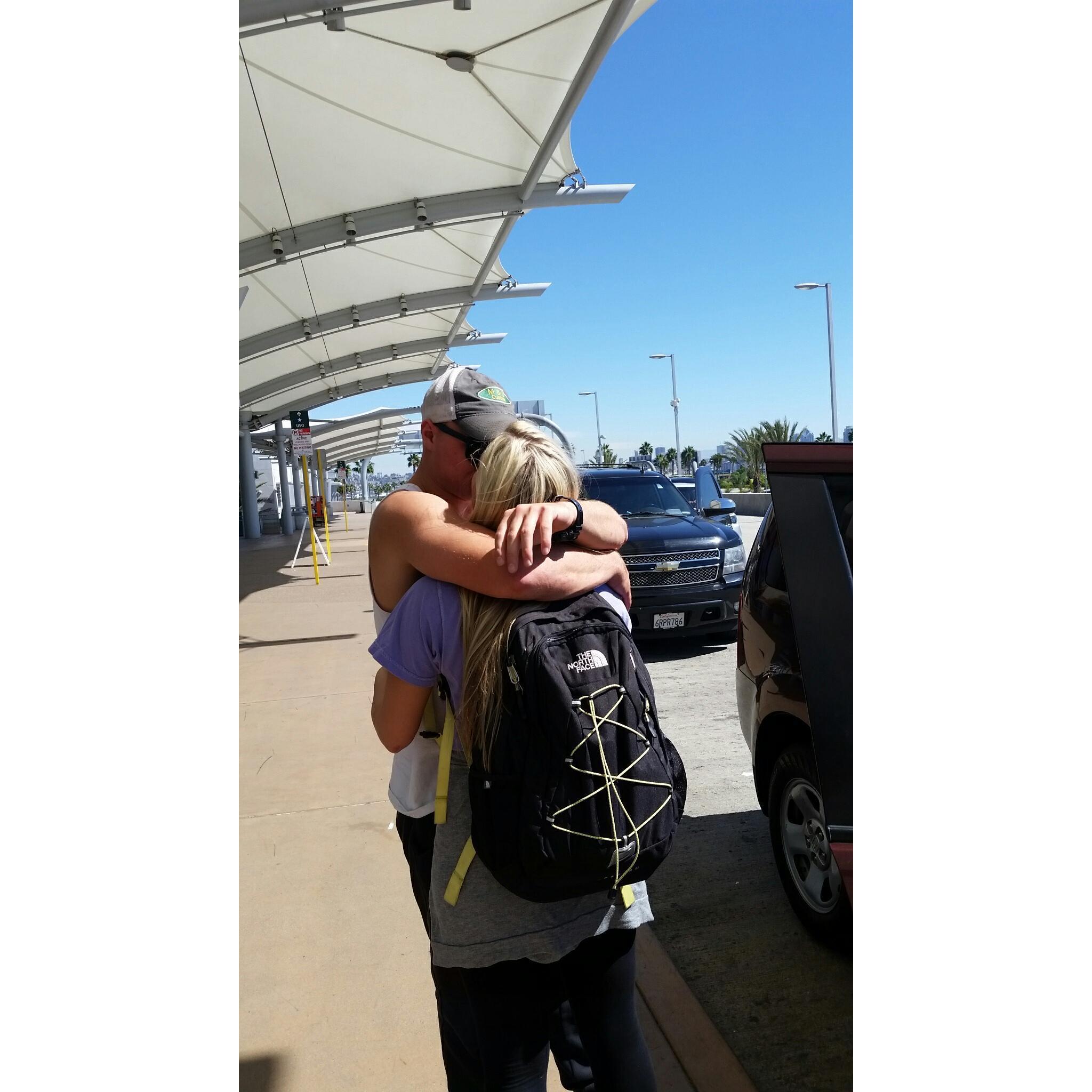 The first time Kelsie flew out to see Cole