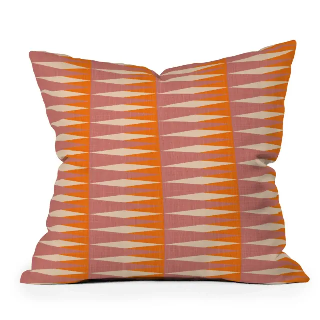 16" x 16" Mirimo GeoTribe South Outdoor Throw Pillow Red - Deny Designs