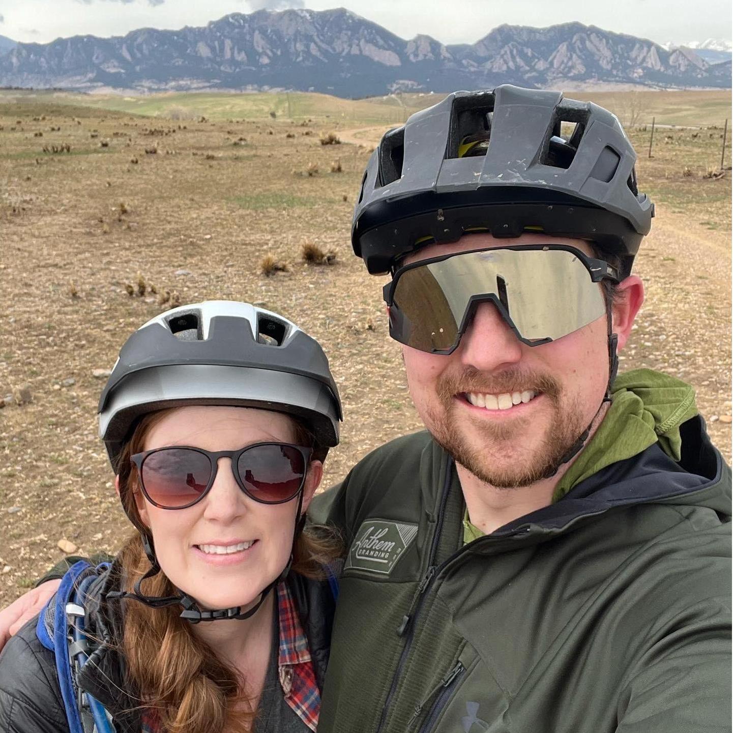 Proof Kelsey survived her first mountain bike rip on the local Boulder trails.