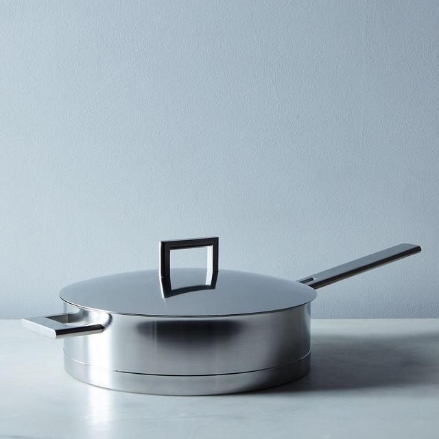 Demeyere John Pawson 7-Ply Saute Pan with Lid, 5.1QT