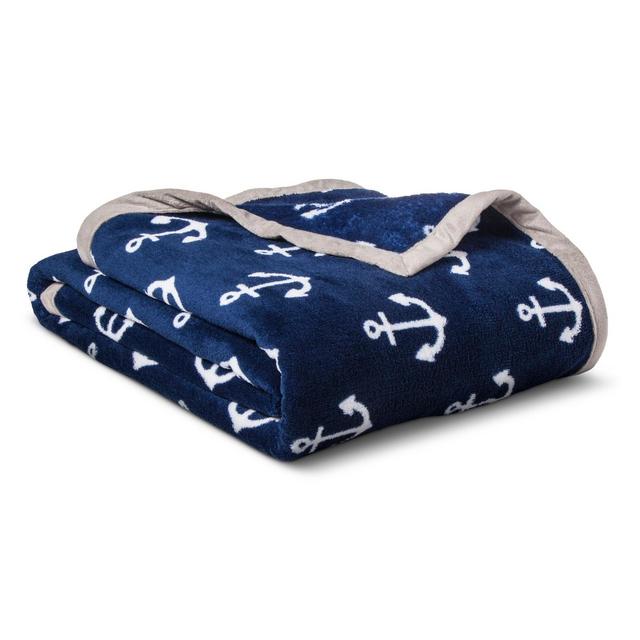 Full/Queen Anchors Plush Blanket - Pillowfort™