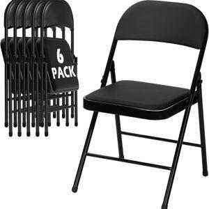 6 Pack Black Folding Chairs
