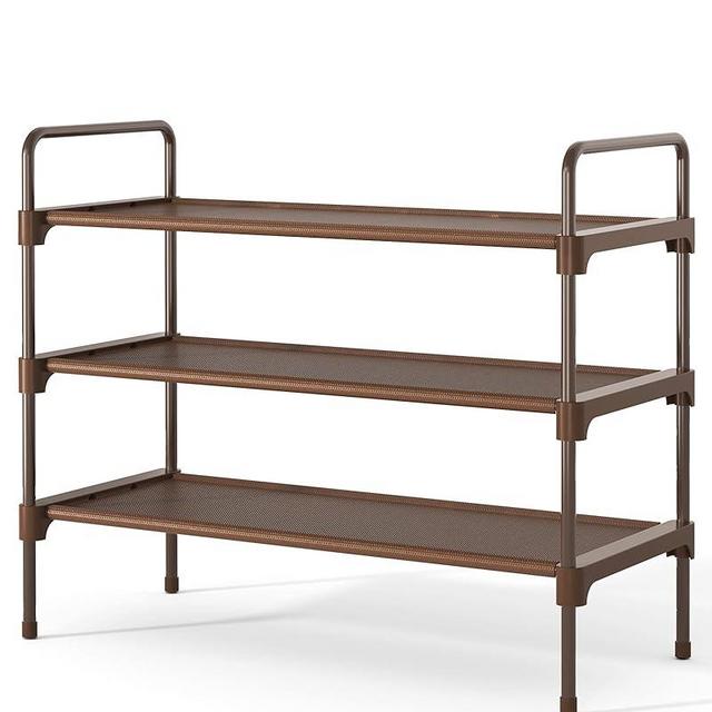 Kitsure Shoe Rack for Closet, Sturdy and Long-Lasting Shoe Shelf, Shoe Rack for Entryway, Personalized DIY Shoe Organizer, Shoe Rack Organizer for Space-Saving, 27.6" x 11.8" x 22.6", Brown