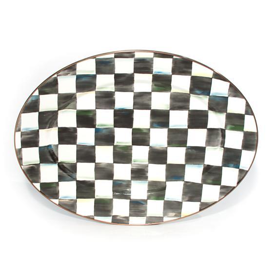 Courtly Check Enamel Oval Platter - Medium