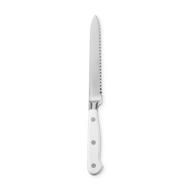 Wüsthof Classic 5" Serrated Utility Knife, White