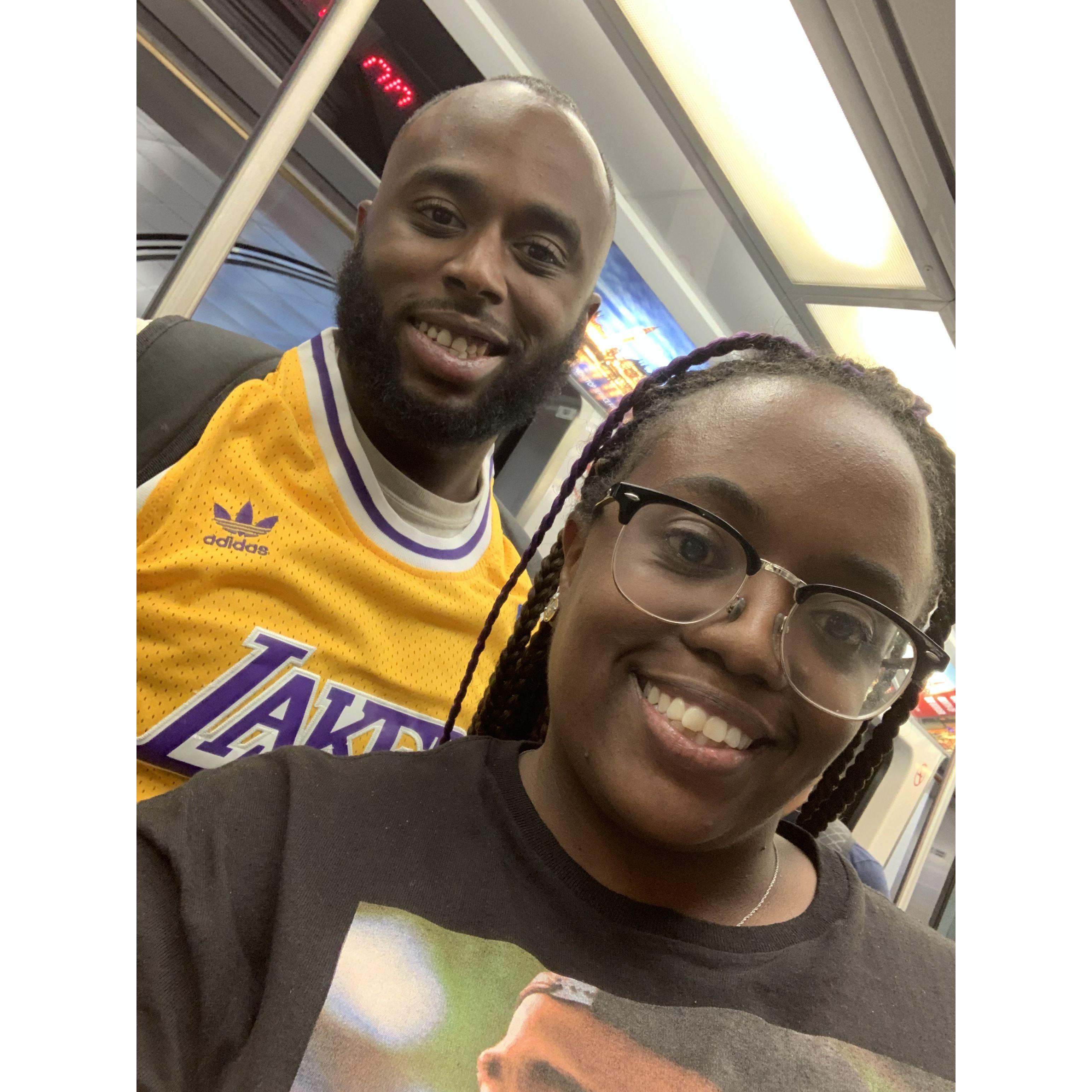 We just landed on our first trip together to Las Vegas!