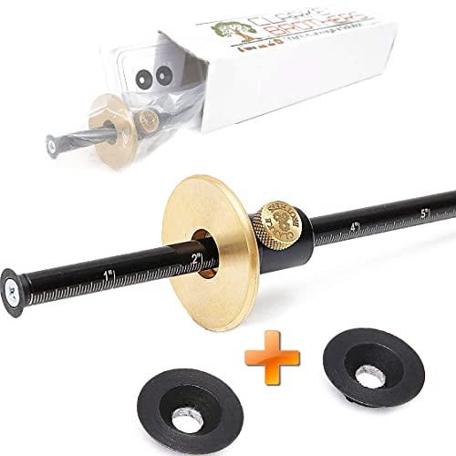 Clarke Brothers Wheel Marking Gauge - Woodworking Marking Scriber Kit With 2 Replacement Cutters - Wood Marking Tools With Graduated Inch & MM Scale - Solid Metal Bar Wood Scribe Tool For Carpenter