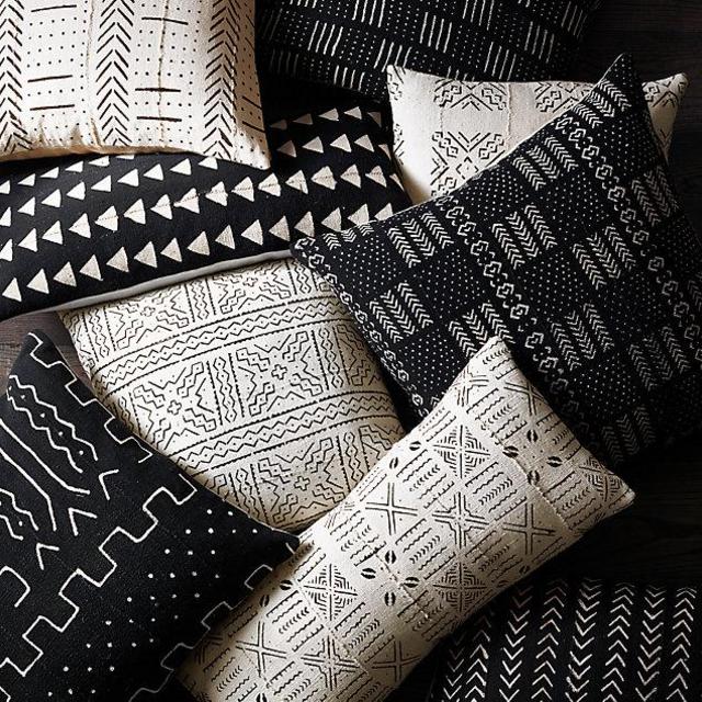 Handwoven African Mud Cloth Pillow Cover