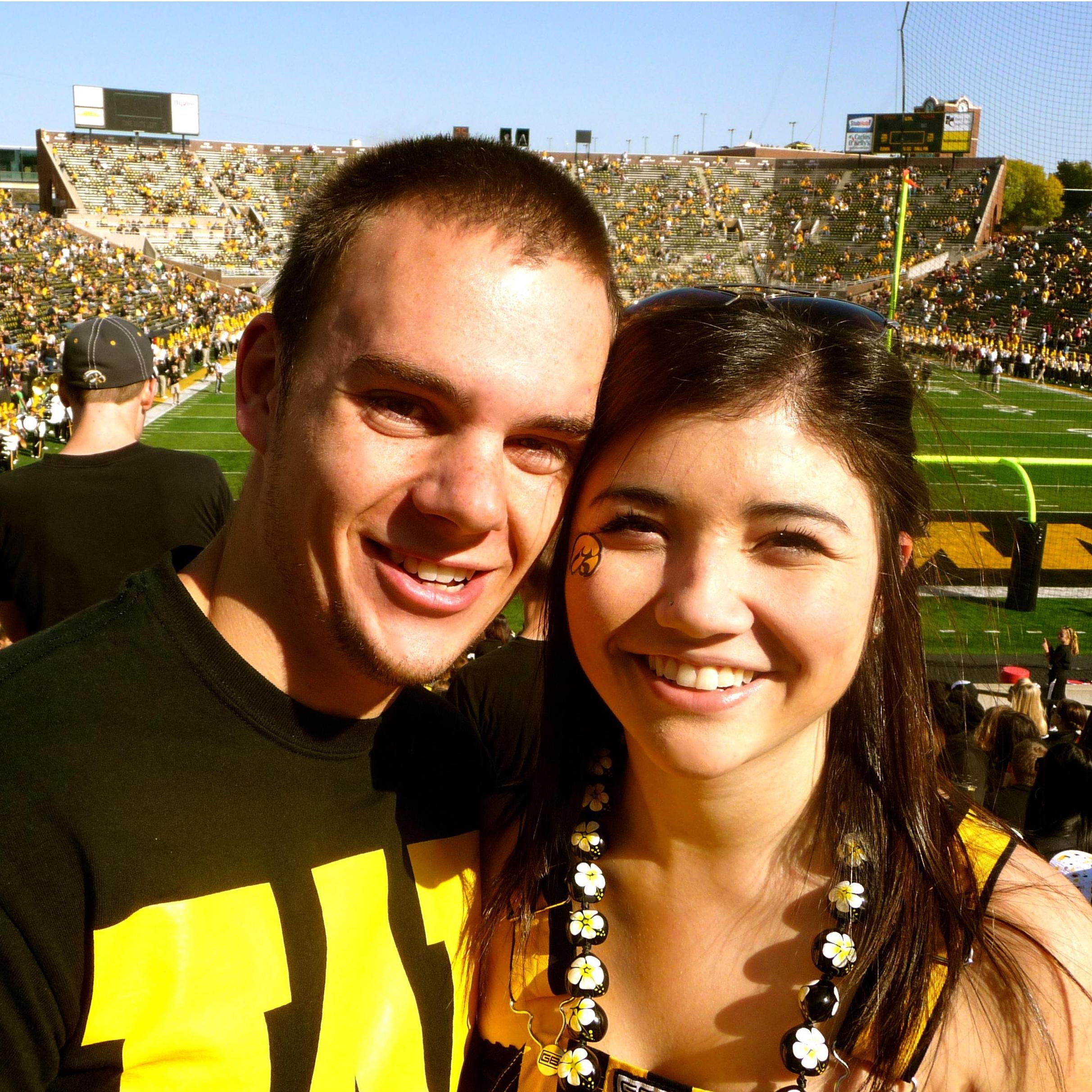 One of our first Hawkeye football games together!