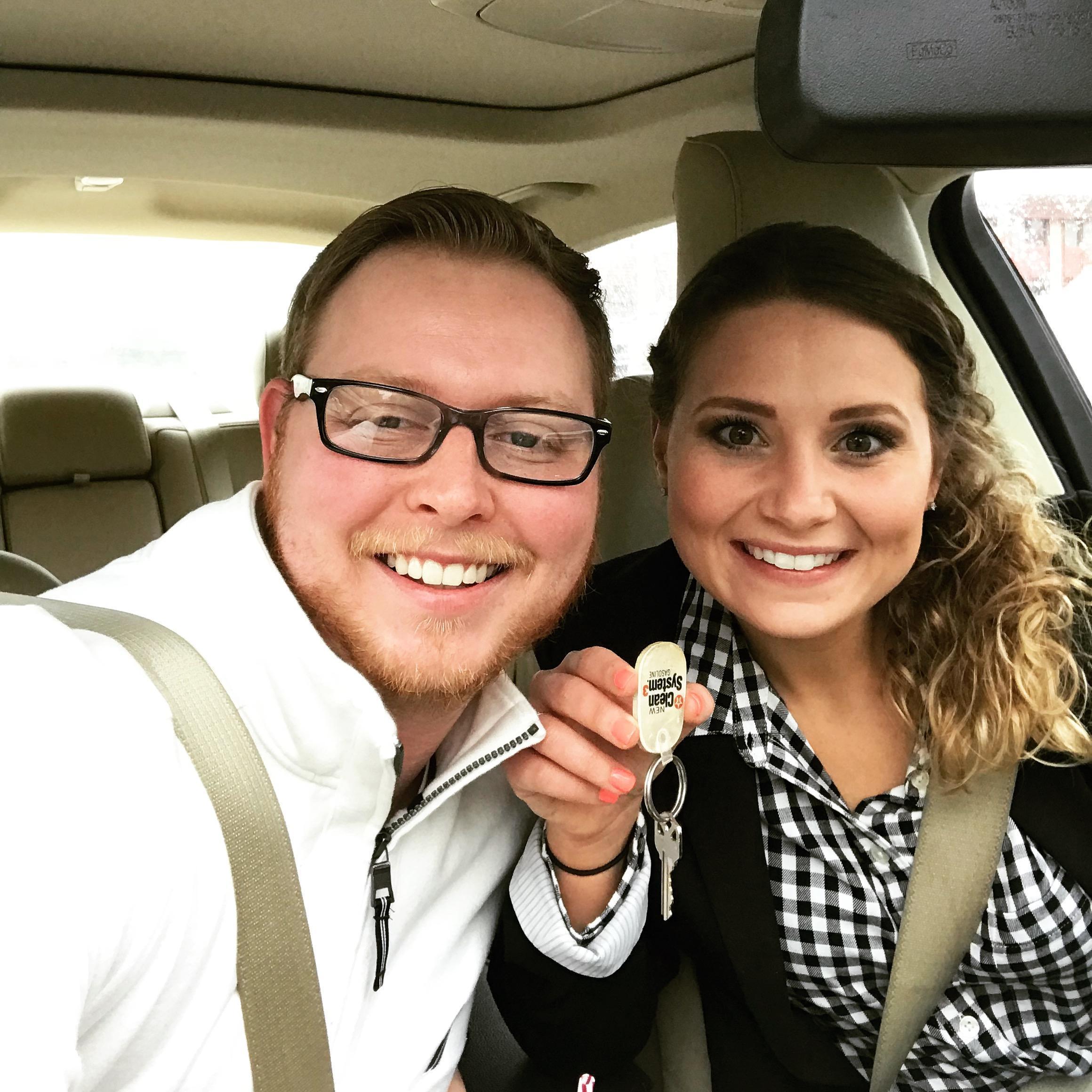 The day we closed on our first house.