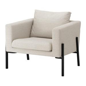 KOARP Armchair, Gunnared beige, black