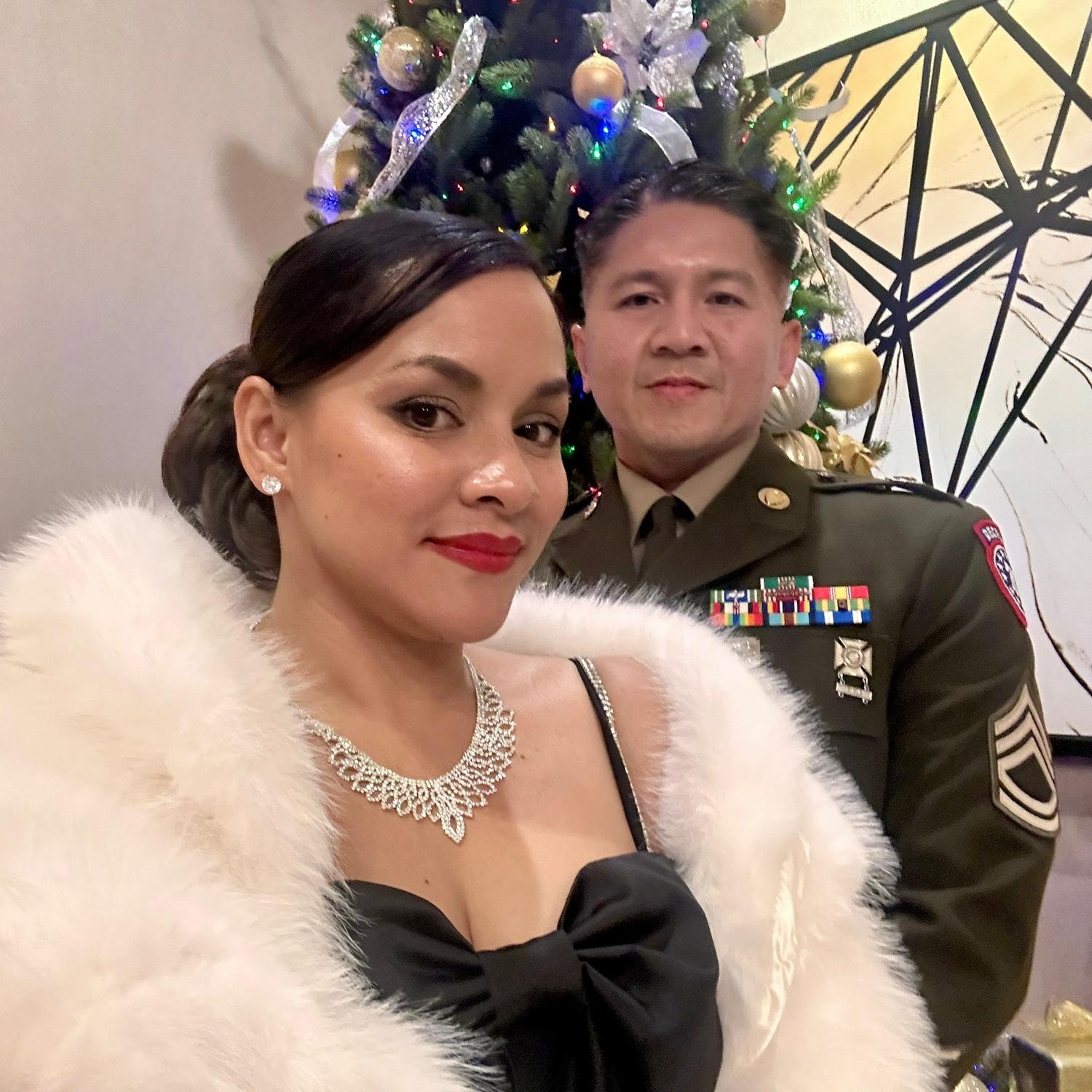 One of my favorite nights—dressed up and by my husband's side at the military ball. A night to remember, every time.
