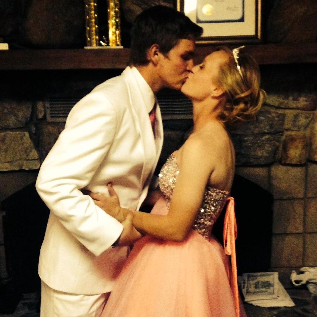 My senior Prom 2014. 
Pink has always been our color.