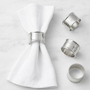 Williams-Sonoma Hammered Nickel Napkin Rings (Set of 4)