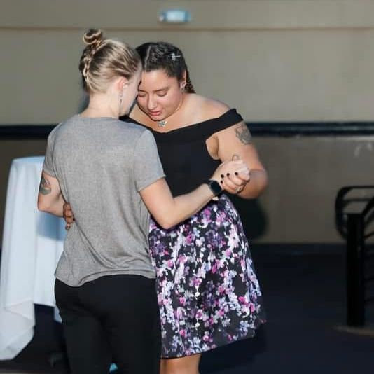 Dancing at a wedding Sept. 2021