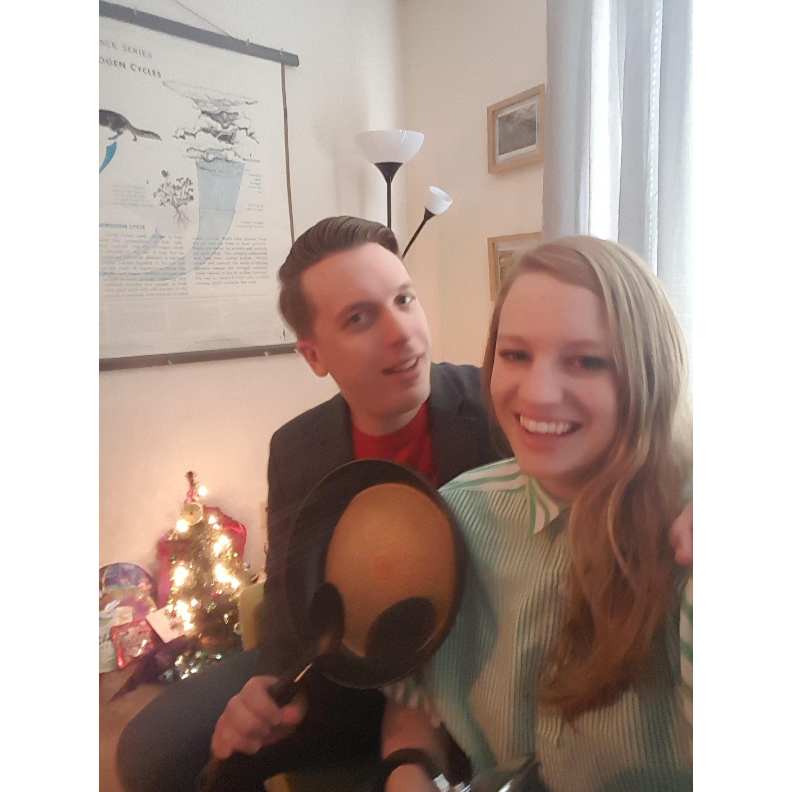Our first cast iron skillet, awww