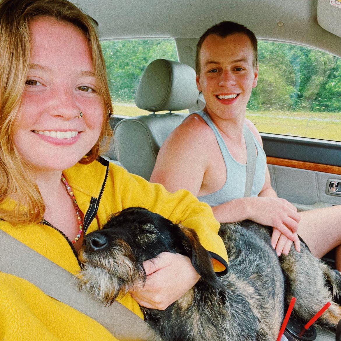 Car rides with our sleepy pup