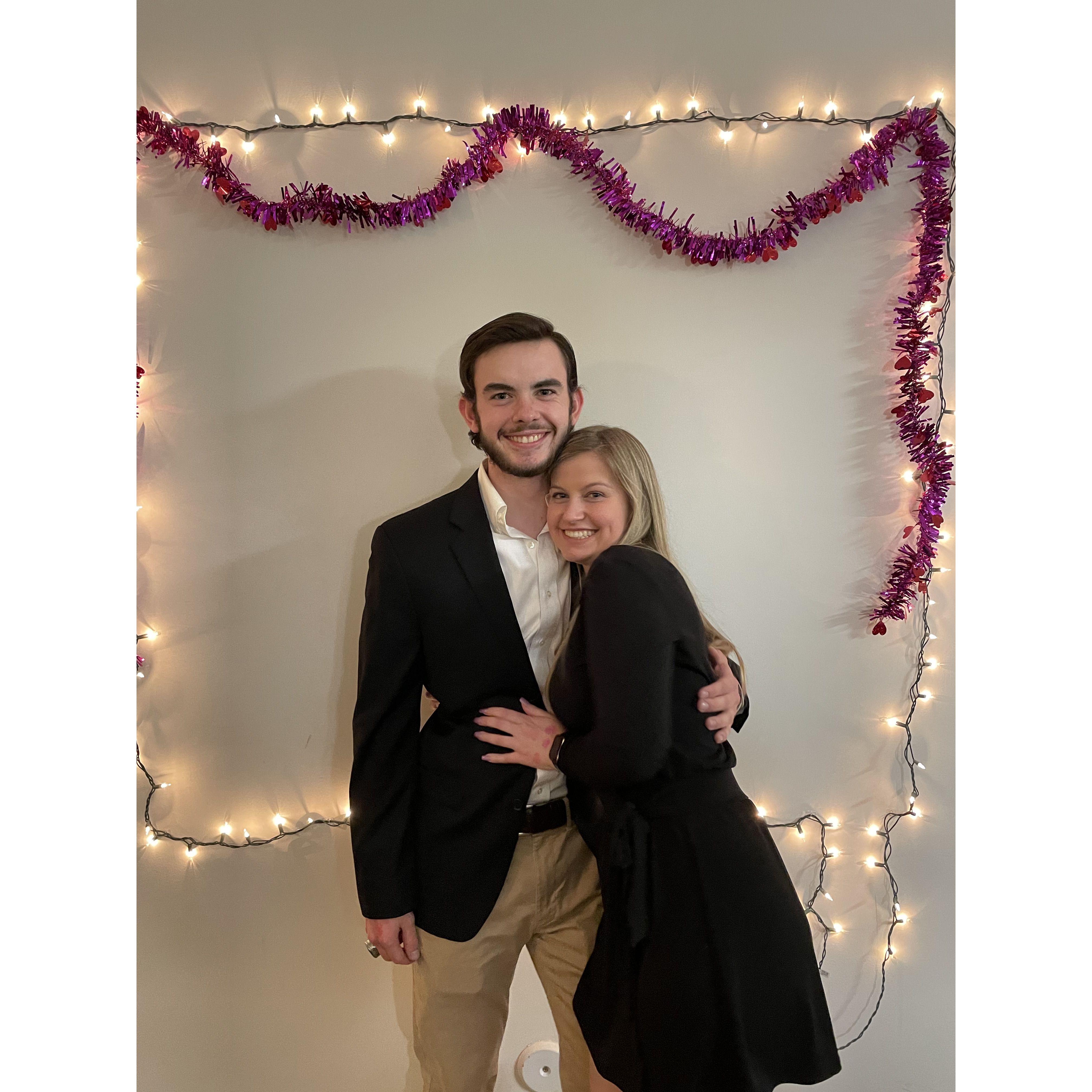 As a "Covid couple", we largely stuck to a pod in late 2020, often throwing our own date parties and events for small groups.