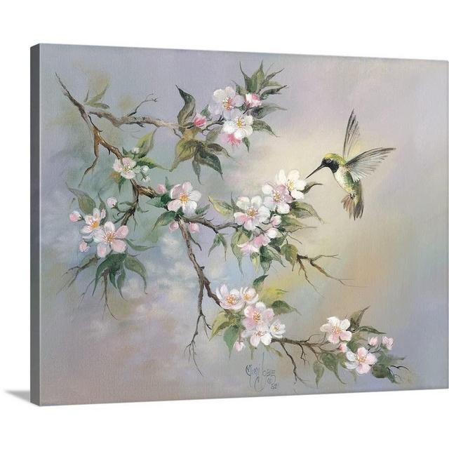 CANVAS ON DEMAND Hummingbird Canvas Wall Art Print by Mimi Jobe, Traditional, Home Decor, Wildlife, Bird Artwork, 20"x16"