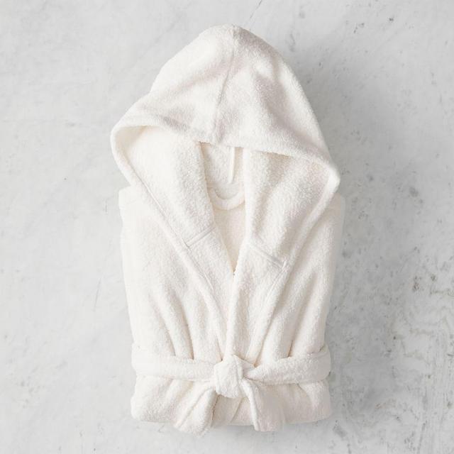Ivory Coziest Sherpa Robe, Large