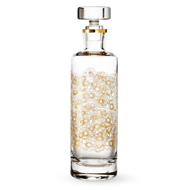 Gold Floral Decanter