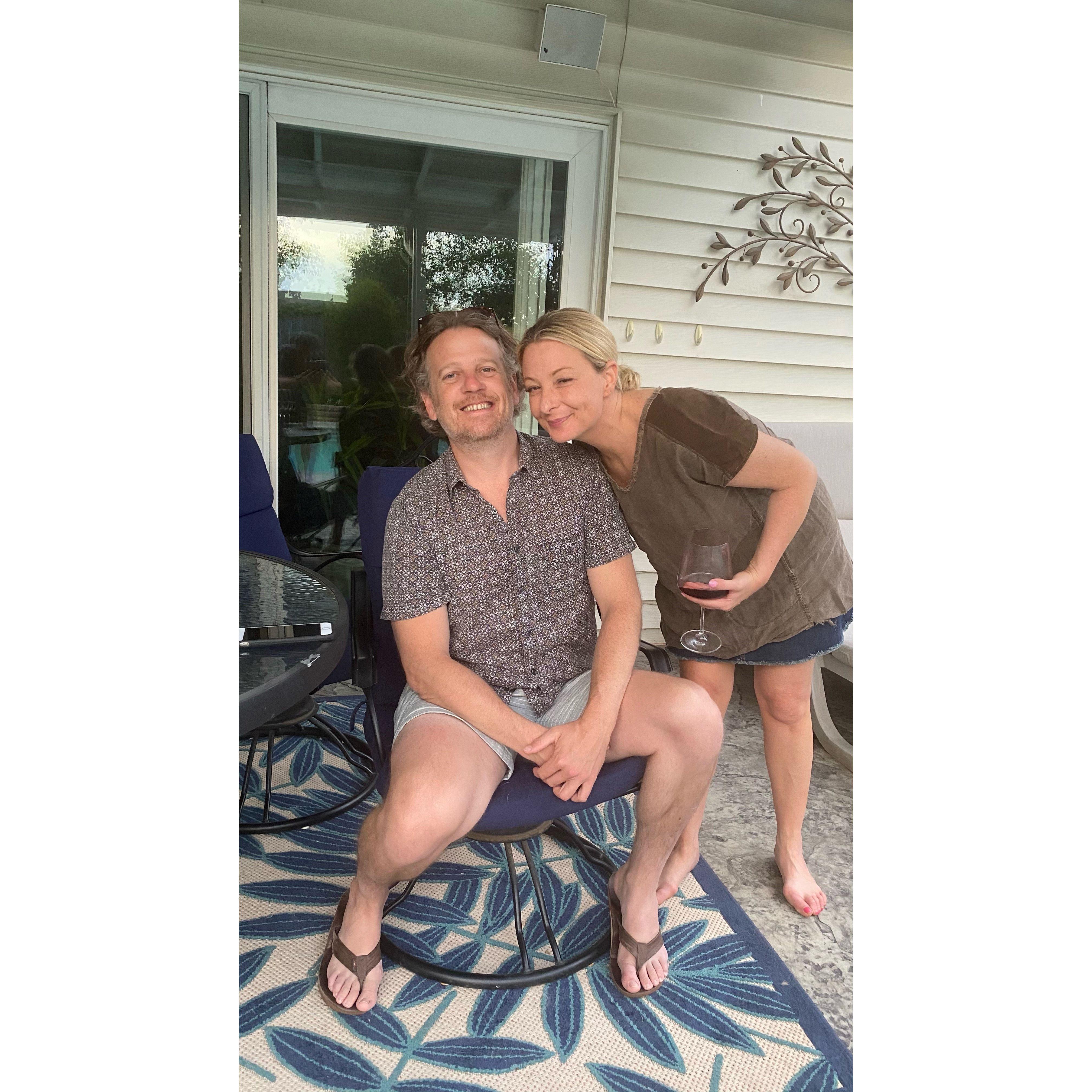 Our first vacation together at Tim's house in California