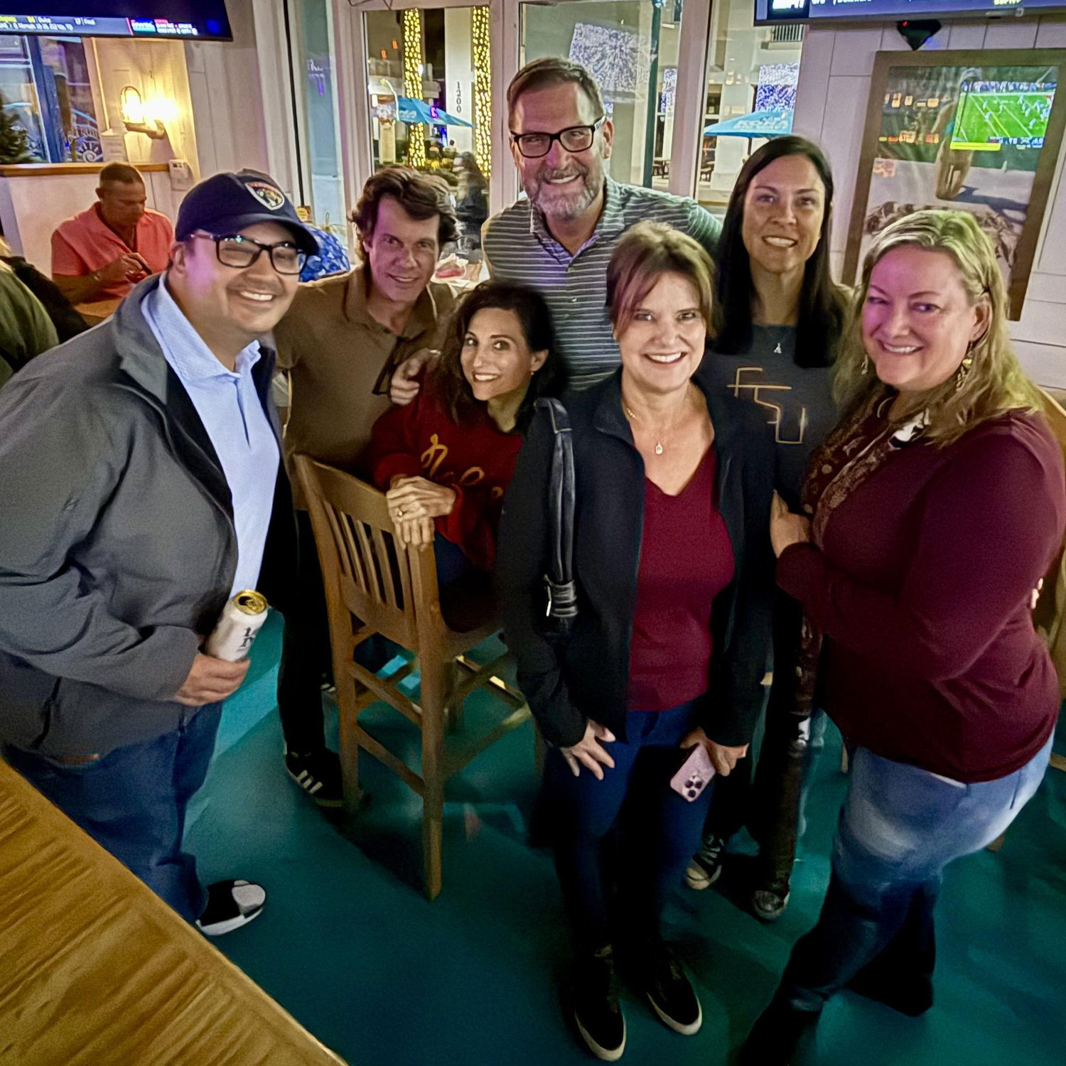 Cheering on the Noles! With Frank, Andrea, James, Jenny & Jeneve!