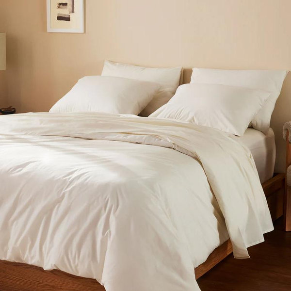 Luxe Sateen Duvet Cover- Cream Queen
