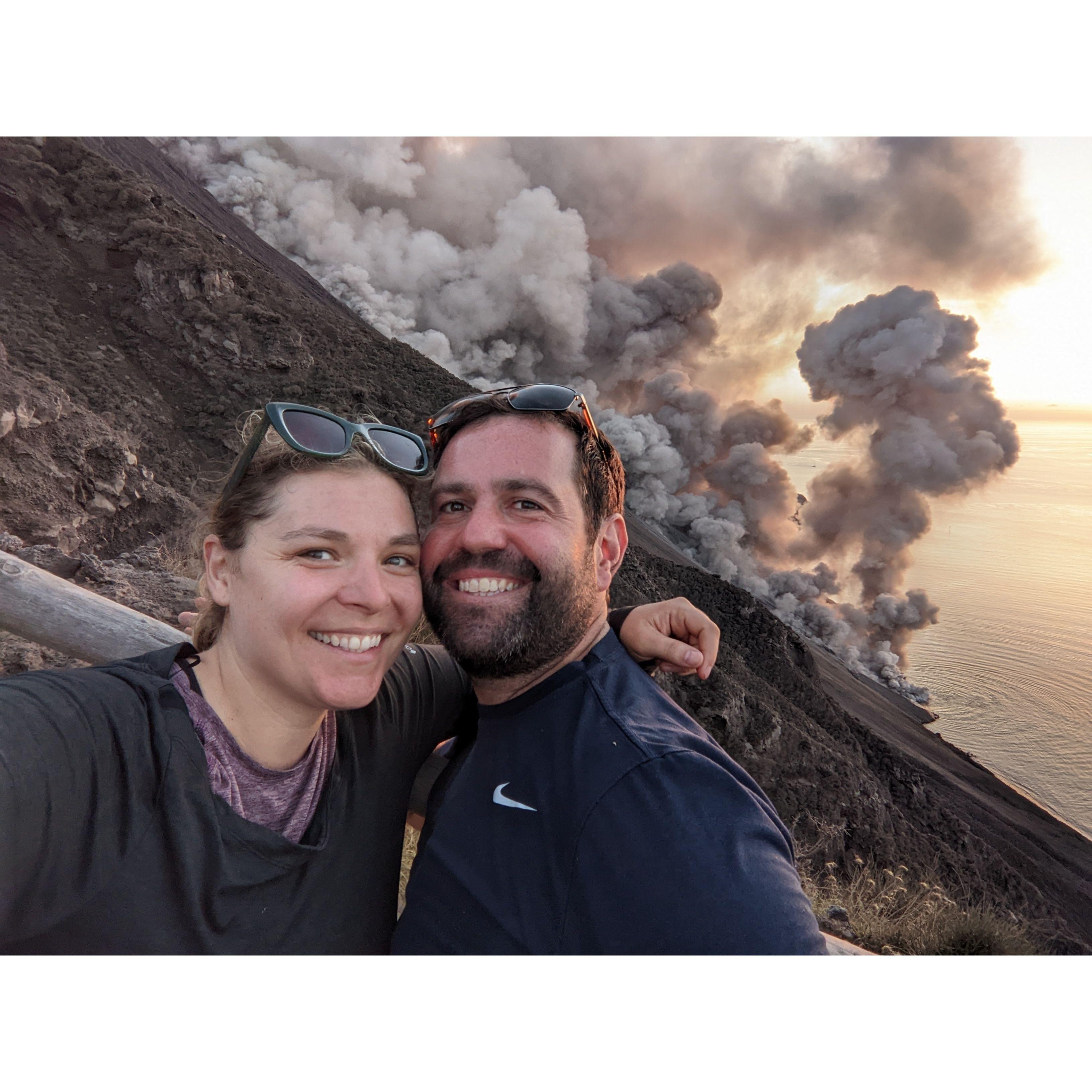 Stromboli volcano eruption